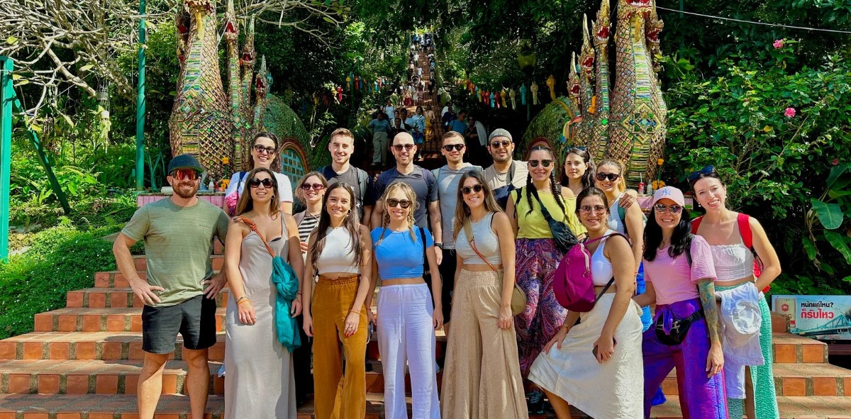 Viajeros jóvenes en Tailandia