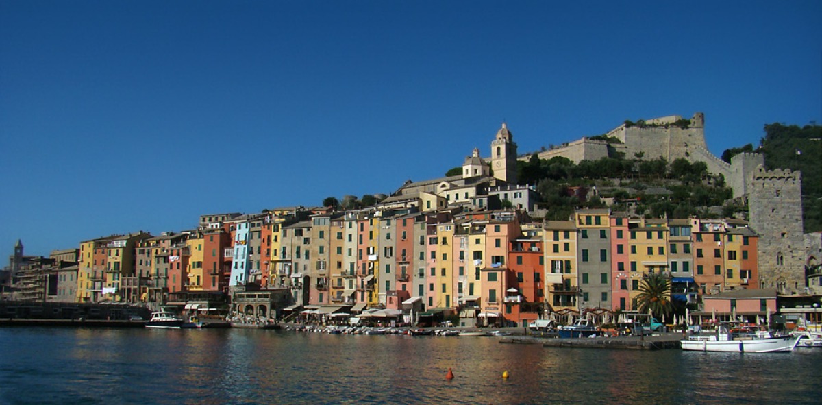 Panorámica de Portovanere visto desde el mar