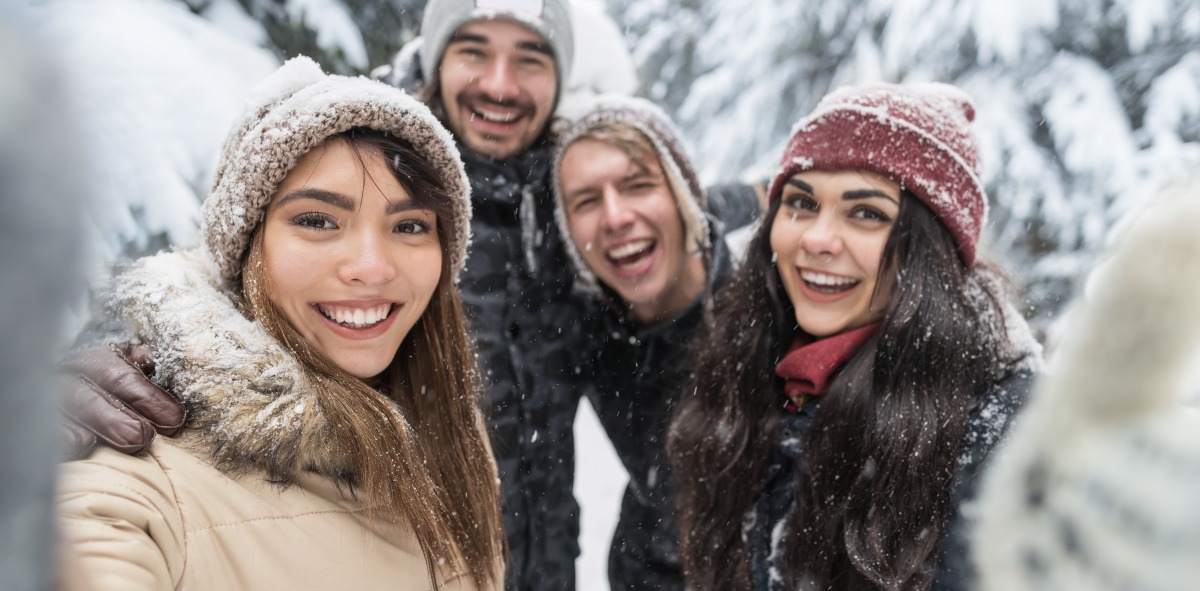 Gente en la nieve