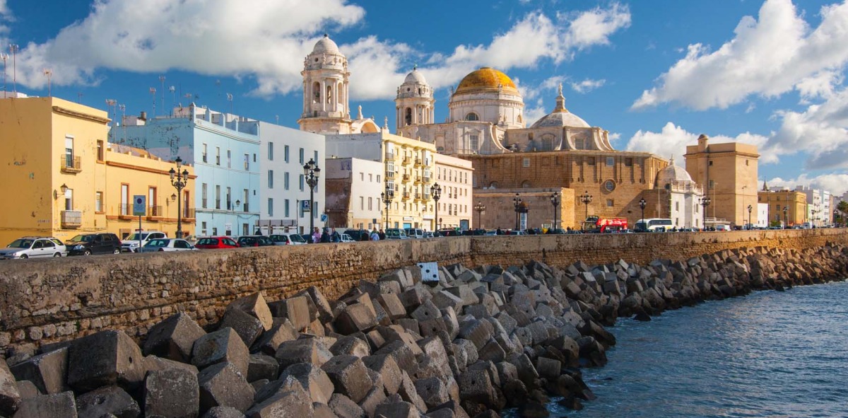 Vista de Cádiz y su catedral