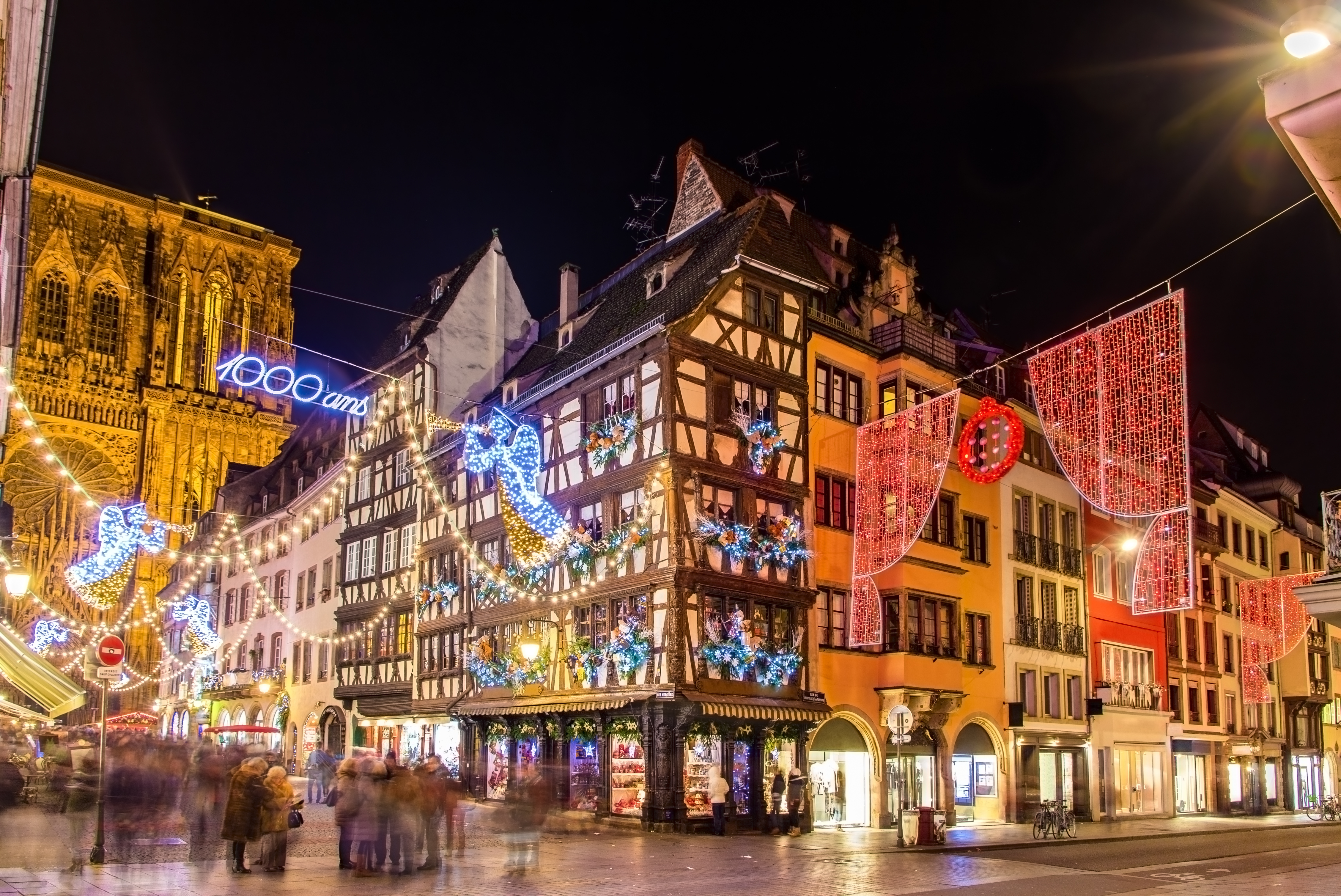 Estrasburgo con luces de Navidad