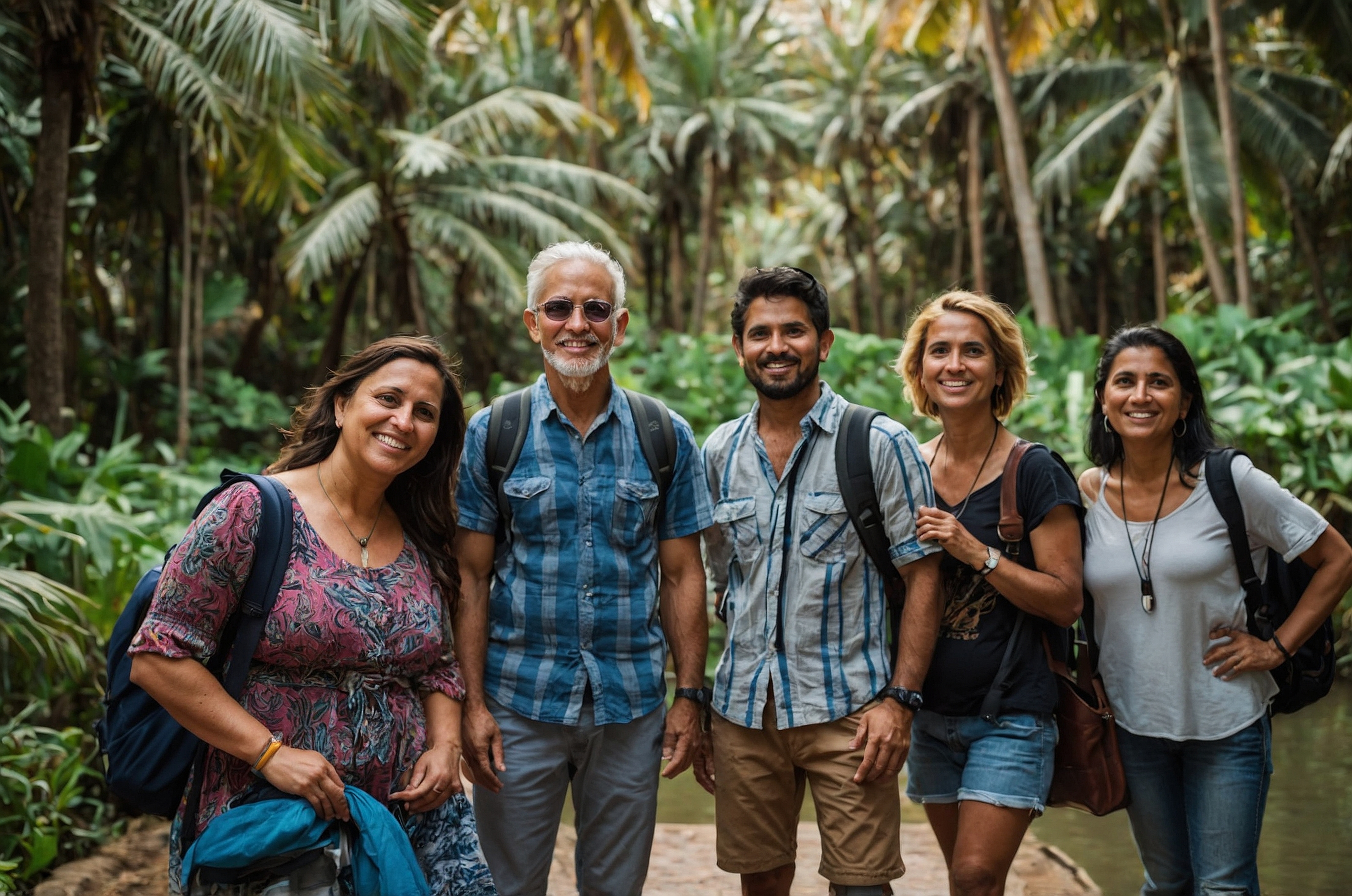 Grupo de solteros de viaje por Sri Lanka