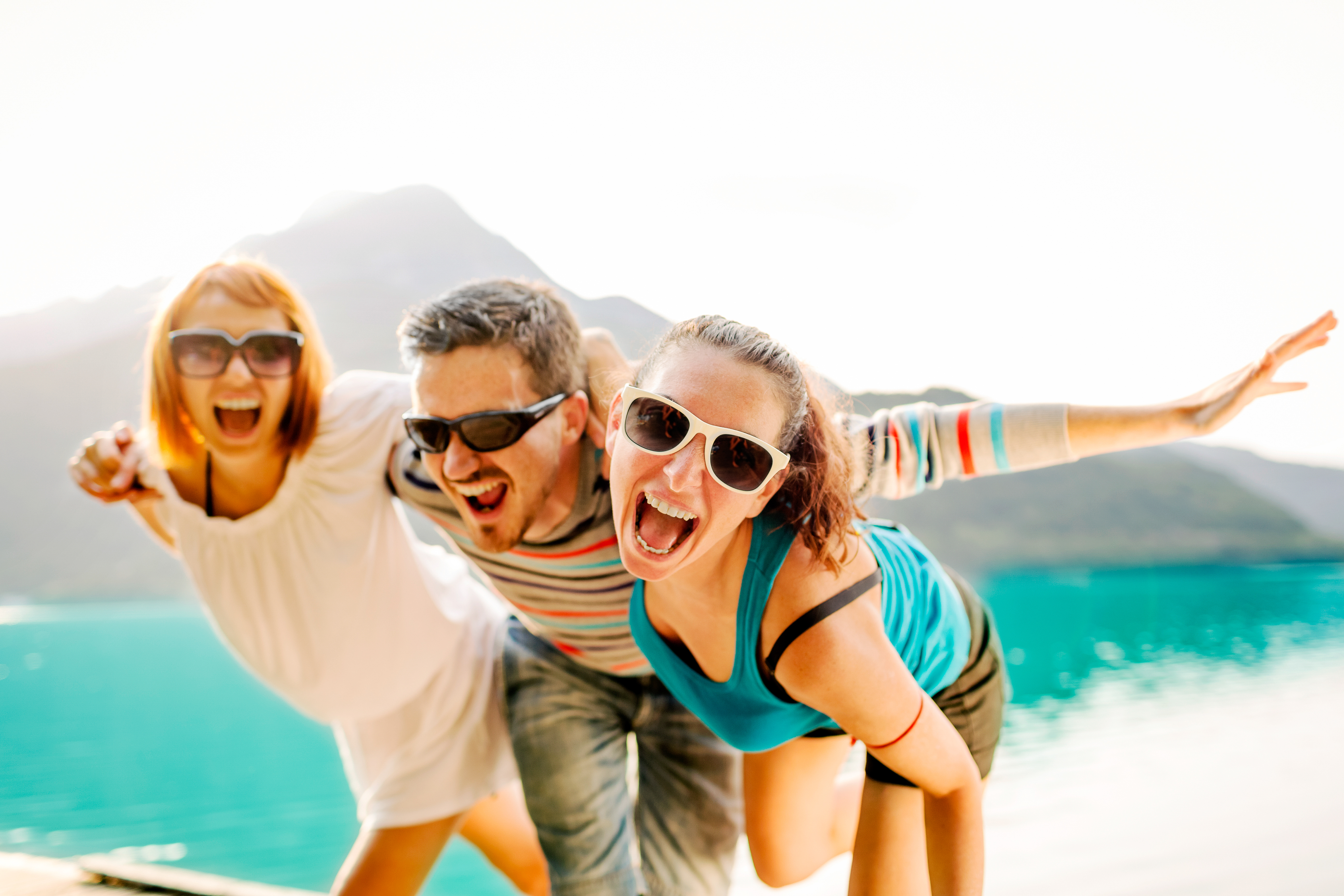 Foto de amigos en el mar