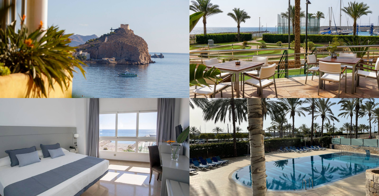 Collage de fotos del hotel